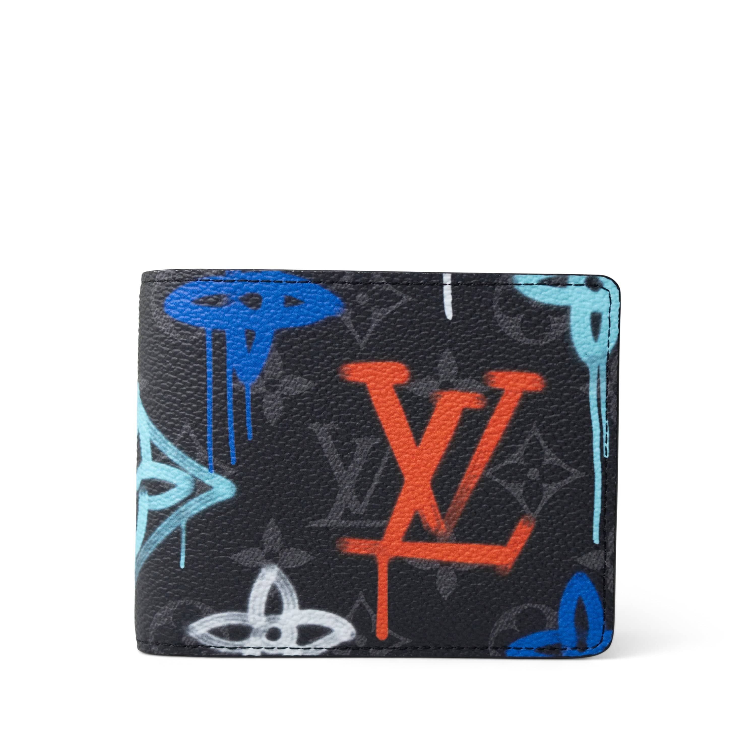 Louis Vuitton Wallet Black Monogram Multicolor Graffiti Multiple Wallet - Redeluxe