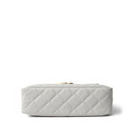 REDELUXE 23C White Caviar Quilted Medium/Large Hobo Bag Aged Gold Hardware - Redeluxe