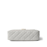 REDELUXE 23C White Caviar Quilted Medium/Large Hobo Bag Aged Gold Hardware - Redeluxe