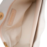 REDELUXE 23C White Caviar Quilted Medium/Large Hobo Bag Aged Gold Hardware - Redeluxe