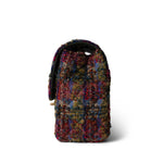 REDELUXE Handbag 22K Multicolor Tweed Quilted Mini Square Flap Aged Gold Hardware - Redeluxe