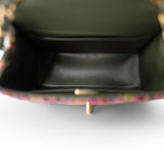 REDELUXE Handbag 22K Multicolor Tweed Quilted Mini Square Flap Aged Gold Hardware - Redeluxe