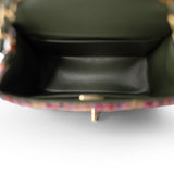 REDELUXE Handbag 22K Multicolor Tweed Quilted Mini Square Flap Aged Gold Hardware - Redeluxe