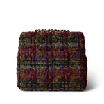 REDELUXE Handbag 22K Multicolor Tweed Quilted Mini Square Flap Aged Gold Hardware - Redeluxe