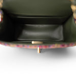REDELUXE Handbag 22K Multicolor Tweed Quilted Mini Square Flap Aged Gold Hardware - Redeluxe