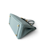 REDELUXE Handbag Blue Birkin 25 Bleu Ciel Togo Gold Plated Y Stamp - Redeluxe