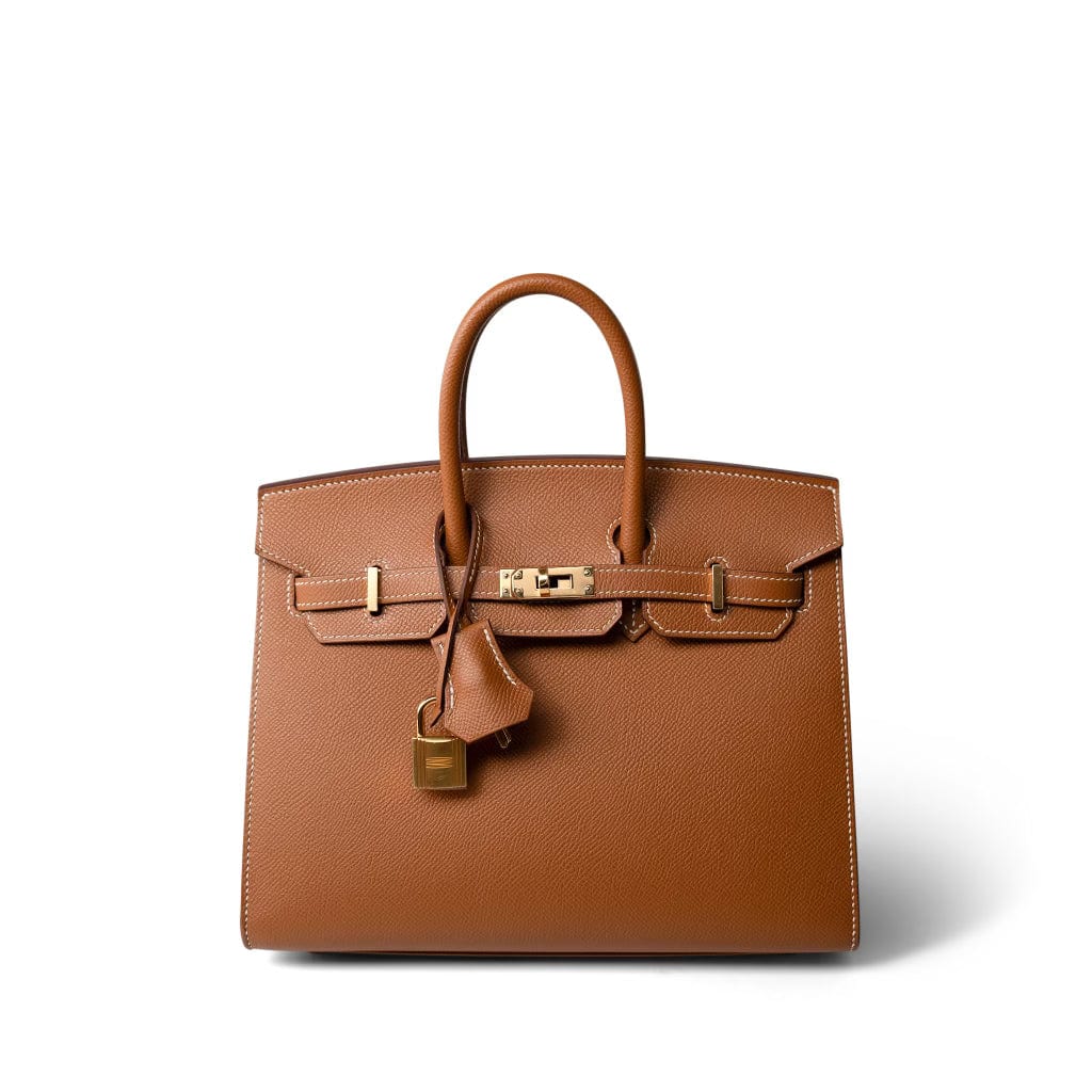 REDELUXE Handbag Gold Birkin 25 Sellier Gold Epsom Gold Plated Z Stamp - Redeluxe