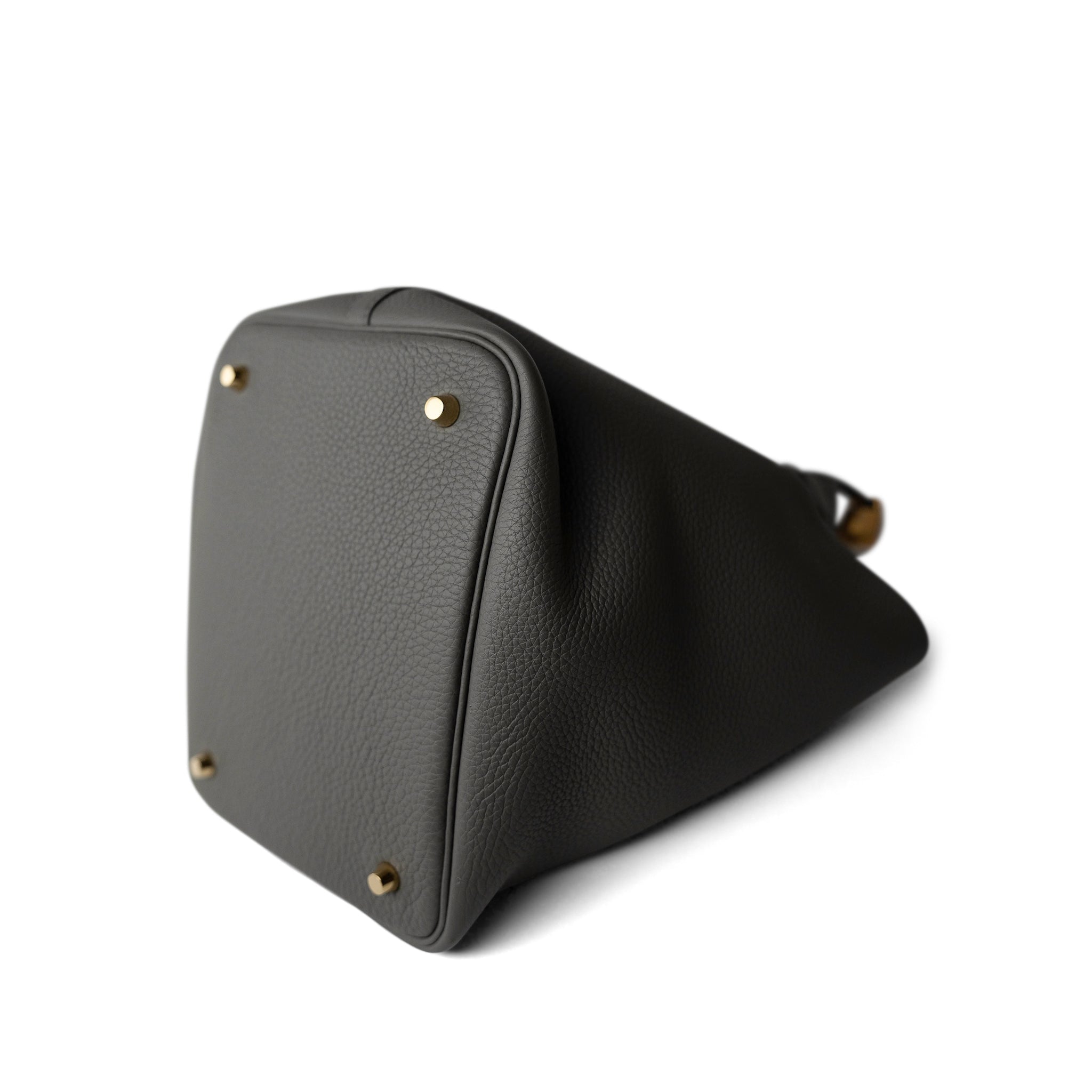 REDELUXE Picotin Lock 22 Gris Meyer Taurillon Clemence Gold Plated U Stamp - Redeluxe