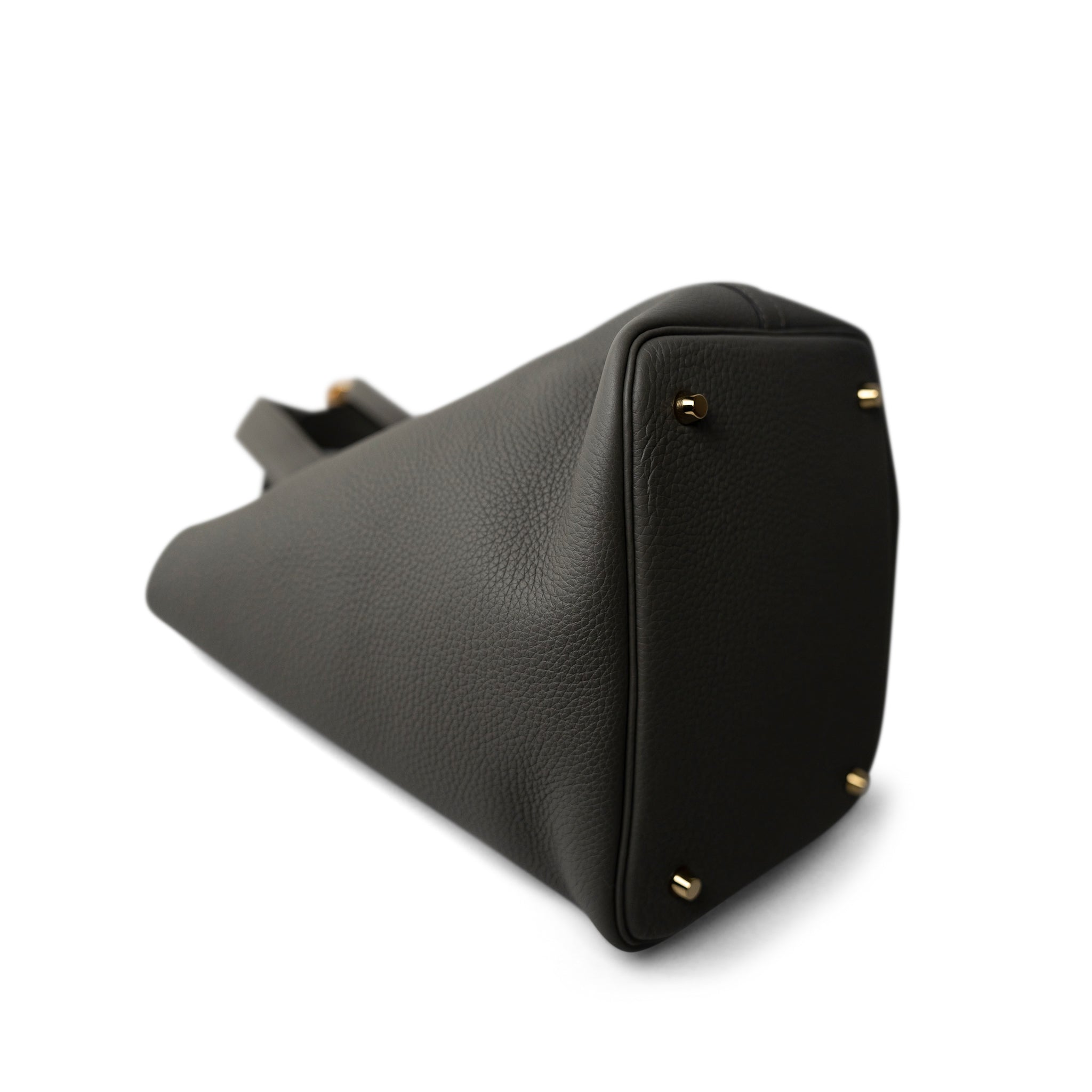 REDELUXE Picotin Lock 22 Gris Meyer Taurillon Clemence Gold Plated U Stamp - Redeluxe