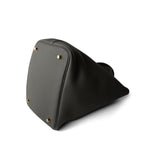 REDELUXE Picotin Lock 22 Gris Meyer Taurillon Clemence Gold Plated U Stamp - Redeluxe