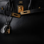 REDELUXE Vintage HAC 32 Black Box Calfskin Gold Plated (Y) Stamp - Redeluxe